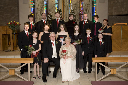 The couple's grandchildren